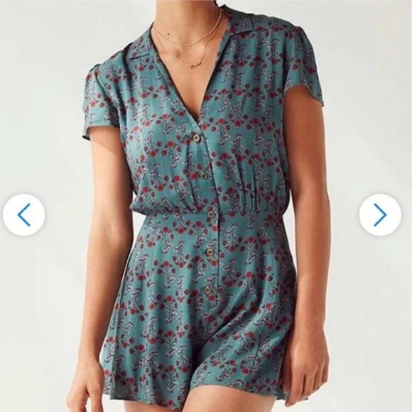 Urban Outfitters Light Floral Romper - Picture 1 of 5